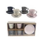 Hrníček s podšálkem, 4 sady X6962 - 90 ml