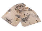 Šátek / šála se zlatým potiskem 70x175 cm