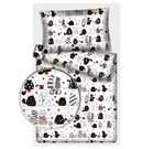 Povlečení hladká bavlna LUX - Kočky na rande 140x200+70x90 cm