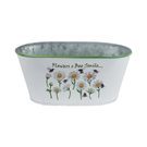 Květináč plechový ovál K7082/2 - výška 10.5 cm