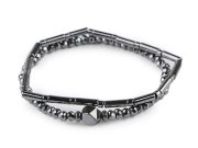 Pružné náramky z hematitu sada 2 ks