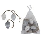 Dekorační vajíčka, 12 ks X4782 - dia 3 x 4 cm