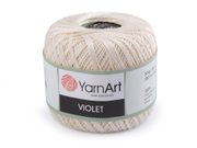 Bavlněná příze háčkovací Violet 50 g — 17 (6282) krémová