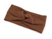 Dámská čelenka soft fleece křížená — 6 hnědá