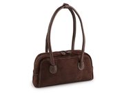 Kabelka imitace broušené kůže 31x18 cm — 4 hnědá čokoládová