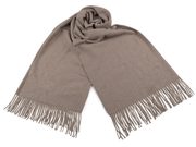 Šátek / šála typu pashmina s třásněmi 70x185 cm — 4 béžová