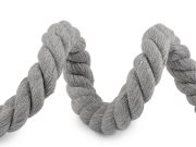 Bavlněná šňůra kroucená Ø20 mm návin 10 metrů — 5 šedá