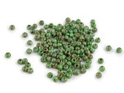 Skleněné korálky s melírovaným efektem Ø4 mm — 3 (11) zelená pastelová