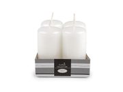 Adventní svíčky válec Ø4 cm — 2 bílá lesk