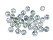 Skleněné korálky broušené ohňovky 12 mm s AB efektem — 5 modrozelená AB