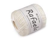 Lýko bavlněné ploché Rafaela k háčkování tašek, šíře 4 mm — 1 (1) režná světlá