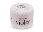 Bavlněná příze háčkovací Violet 50 g — 16 (1000) Off White