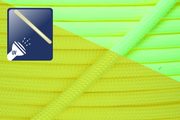 Padáková šňůra PARACORD 25 metrů — žlutá neon