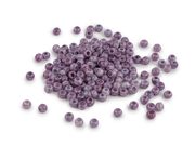 Skleněné korálky s melírovaným efektem Ø4 mm — 7 (17) levandulová