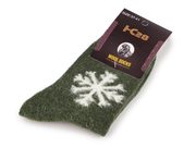 Ponožky vlněné teplé unisex — 10 zelená vločka