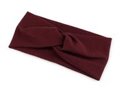 Dámská čelenka soft fleece křížená — 5 vínová