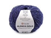 Pletací příze Alpaca Gold s flitry 50 g — 9 (9313) modrá pařížská