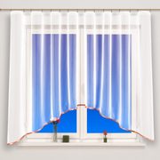 Oblouková voálová záclona Lifta — 150x300 cm – meruňková lemovka