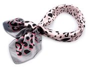Saténový šátek 57x57 cm s leopardím potiskem