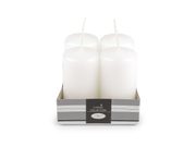 Adventní svíčky válec Ø4 cm — 1 bílá mat