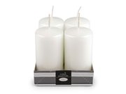 Adventní svíčky válec Ø5 cm — 2 bílá lesk