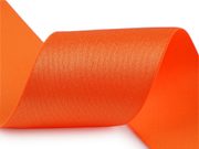 Saténová pruženka šíře 50 mm METRÁŽ — 24 oranžová