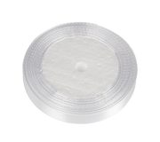 Stuha saténová Bílá 001 — 12 mm, 22.5 m