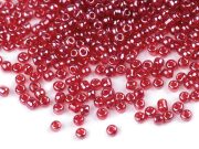 Rokajl 8/0 - 3 mm s průtahem, zářivé barvy 50g — 2225 červená - tmavá
