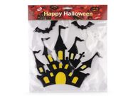 Gelové samolepky Halloween / čarodějnice — 5 žlutá zámek