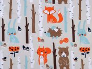 Bavlněná látka lišky v lese