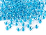 Rokajl 6/0 - 4 mm s průtahem, zářivé barvy 50g — 183B modrá azurová