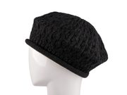 Dámský pletený baret — 3 černá