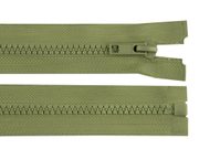 Kostěný zip šíře 5 mm délka 65 cm (bundový) — 263 zelená khaki