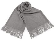 Šátek / šála typu pashmina s třásněmi 70x185 cm — 11 šedá