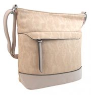 Crossbody kabelka s čelní zipovou přihrádkou HB062 béžová