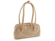 Kabelka imitace broušené kůže 31x18 cm — 1 béžová světlá