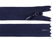 Spirálový zip skrytý YKK No 3 délka 50 cm — 919 modrá tmavá