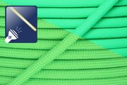 Padáková šňůra PARACORD 25 metrů — zelená neon