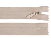 Spirálový zip skrytý No 5 délka 60 cm pevný — 307 krémová
