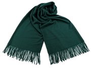 Šátek / šála typu pashmina s třásněmi 70x185 cm — 14 zelená tmavá