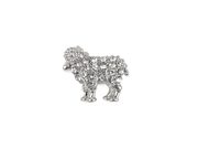 Brož s broušenými kamínky mini beran, pelikán, ještěrka, mořská hvězdice — 1 crystal beran