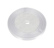 Stuha saténová Bílá 001 — 6 mm, 22.5 m