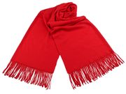 Šátek / šála typu pashmina s třásněmi 70x185 cm — 6 červená
