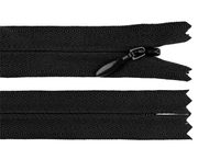 Spirálový zip skrytý YKK No 4 délka 25 cm — 580 černá