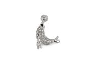 Brož s broušenými kamínky mini beran, pelikán, ještěrka, mořská hvězdice — 4 crystal lachtan