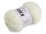 Pletací žinylková příze 100 g Dolce — 42 (856) krémová světlá
