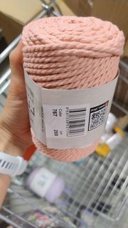 Macrame příze Rope 3 mm 250g — 767 lososová