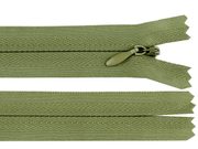 Zip skrytý nedělitelný 3 mm délka 20 cm na sukně / šaty / polštáře — 263 zelená khaki