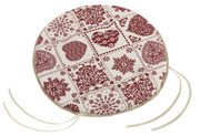 Sedák IVO kulatý hladký - průměr 40 cm srdce patchwork