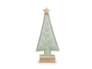 Filcový stromeček vyšívaný — 1 (21 cm) zelená šalvěj světlá